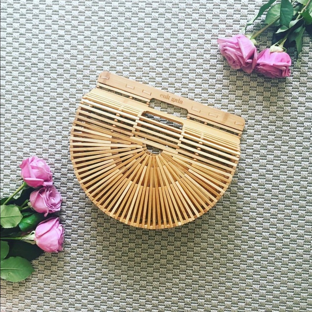 AUTHENTIC Cult Gaia straw wicker bamboo bag SMALL